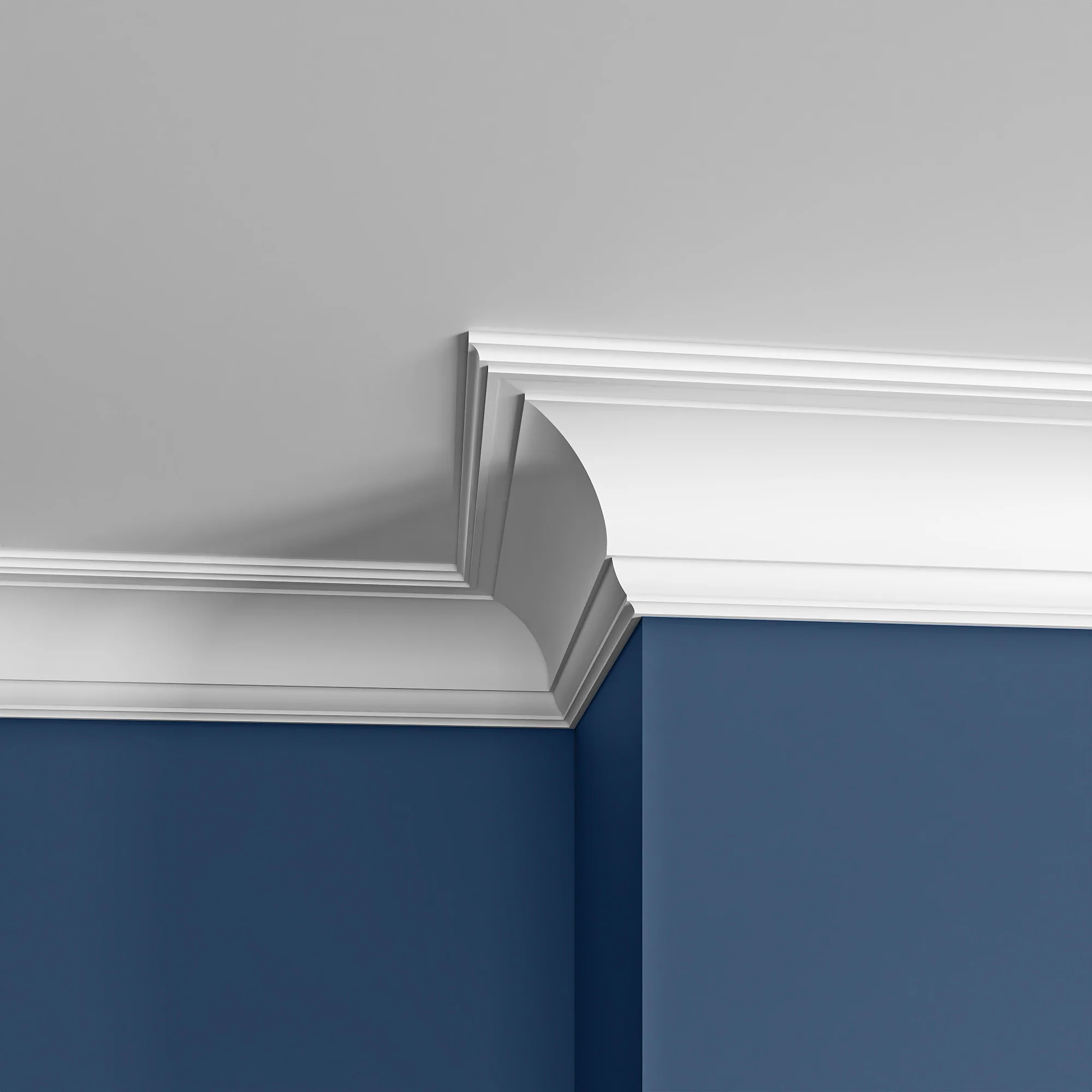 CS9037 PU Ogge Step Cornice Lightweight Coving 2.44m - Image 3