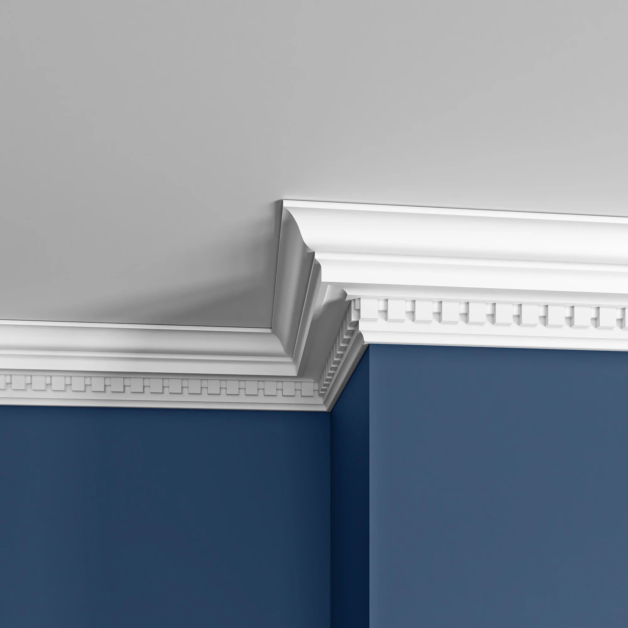CS9069 PU Dentil Cornice Lightweight Coving 2.44m - Image 3