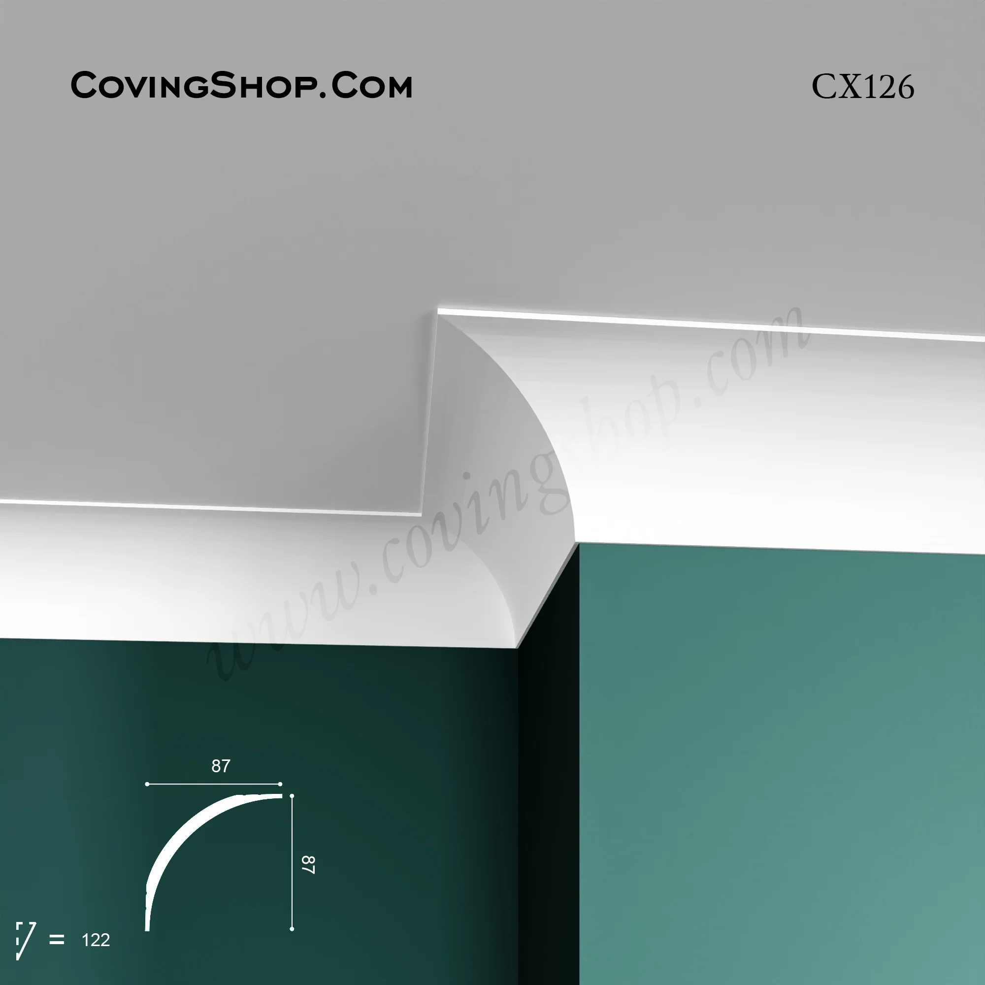 CX126 PU Coving 87mm x 87mm x 2m - Image 3