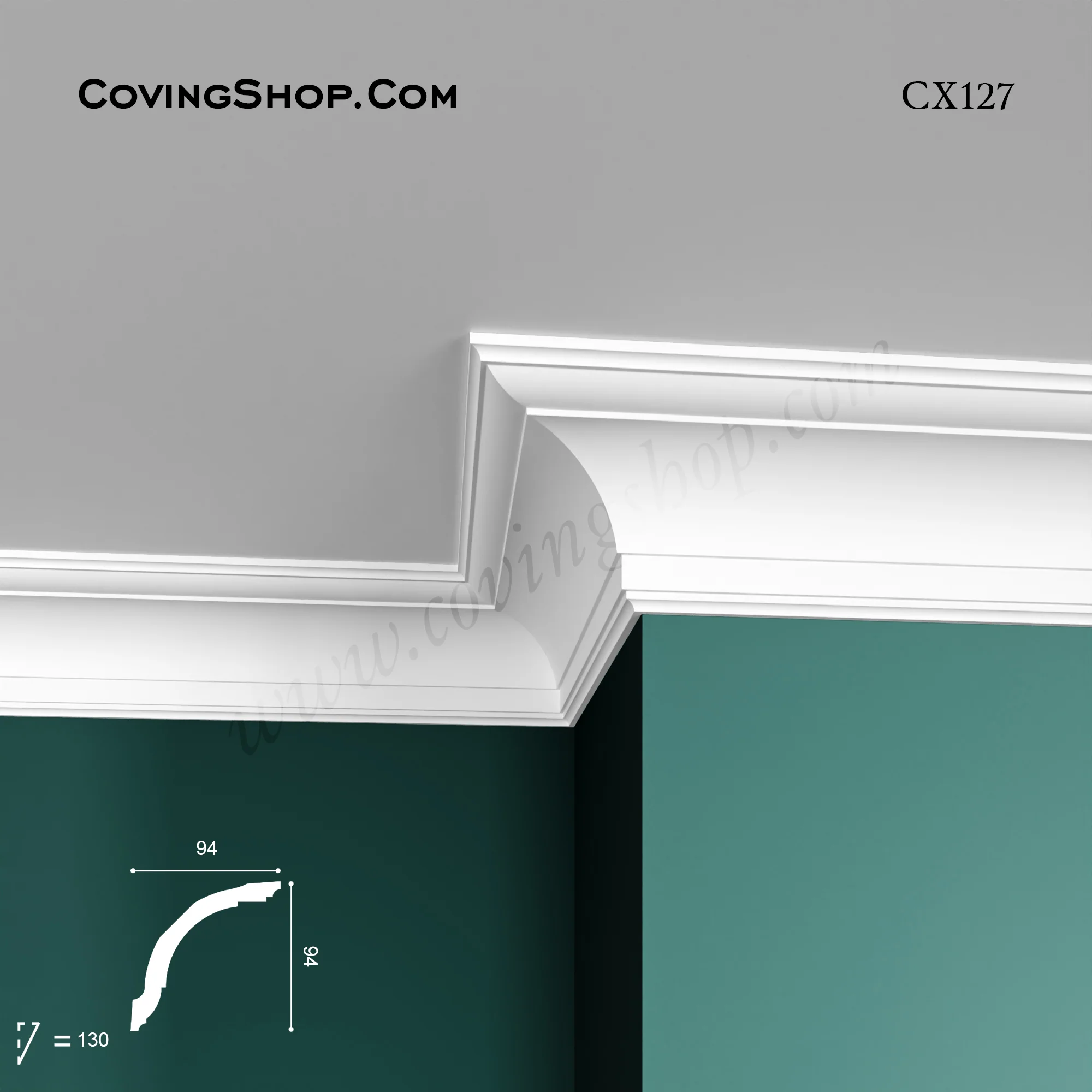 CX127 PU Coving 94mm x 94mm x 2m - Image 3