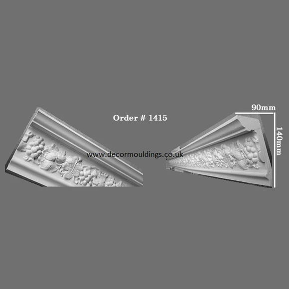 DM1415 Grape vine Victorian Coving (Ceiling 90mm x 140mm Wall)